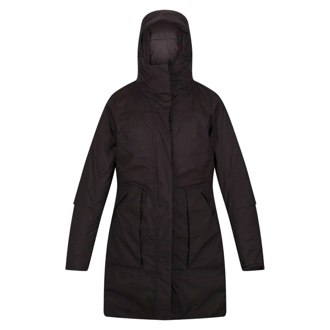 Black - Front - Regatta Womens-Ladies Yewbank II Waterproof Parka