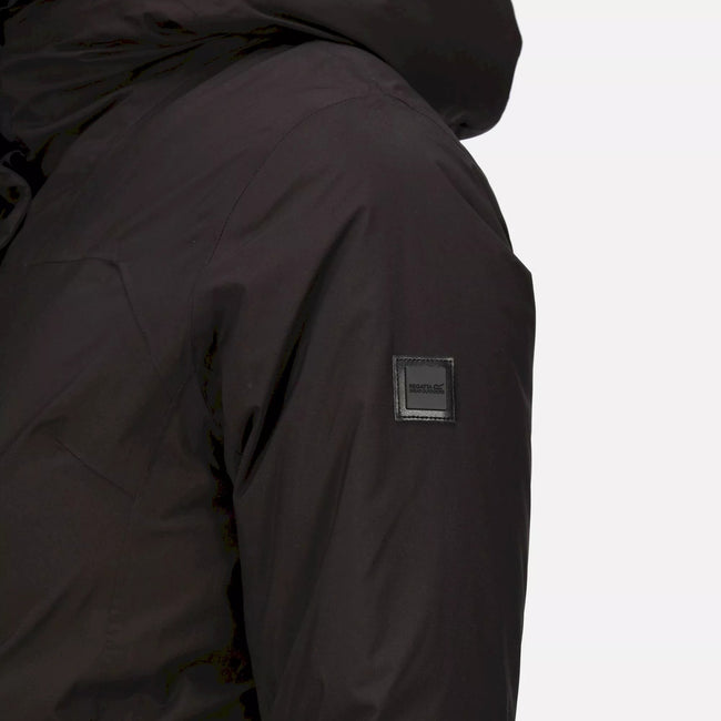 Black - Close up - Regatta Womens-Ladies Yewbank II Waterproof Parka