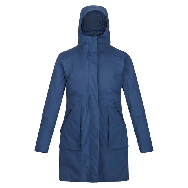 Dark Denim - Front - Regatta Womens-Ladies Yewbank II Waterproof Parka