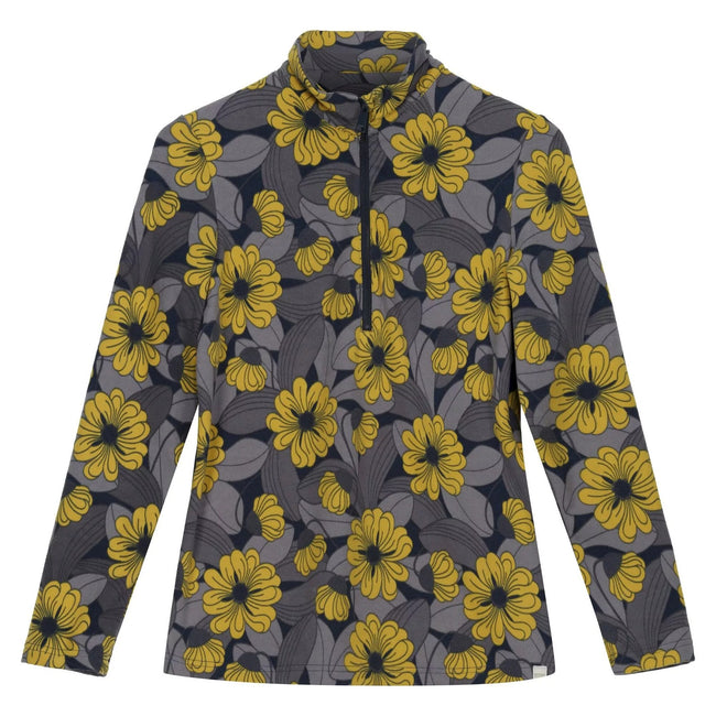Heligan Yellow - Front - Regatta Womens-Ladies Orla Kiely Floral Fleece Top