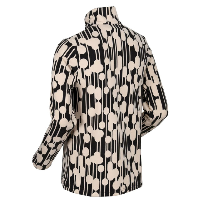 Reflective Black - Lifestyle - Regatta Womens-Ladies Orla Kiely Trees Zip Neck Fleece Top
