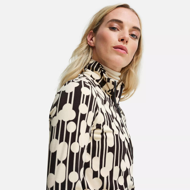 Reflective Black - Pack Shot - Regatta Womens-Ladies Orla Kiely Trees Zip Neck Fleece Top