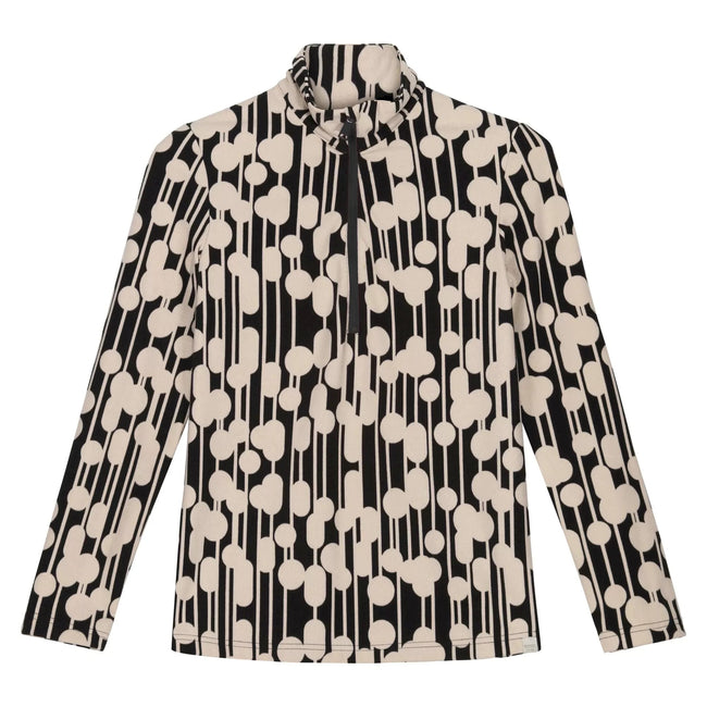 Reflective Black - Front - Regatta Womens-Ladies Orla Kiely Trees Zip Neck Fleece Top