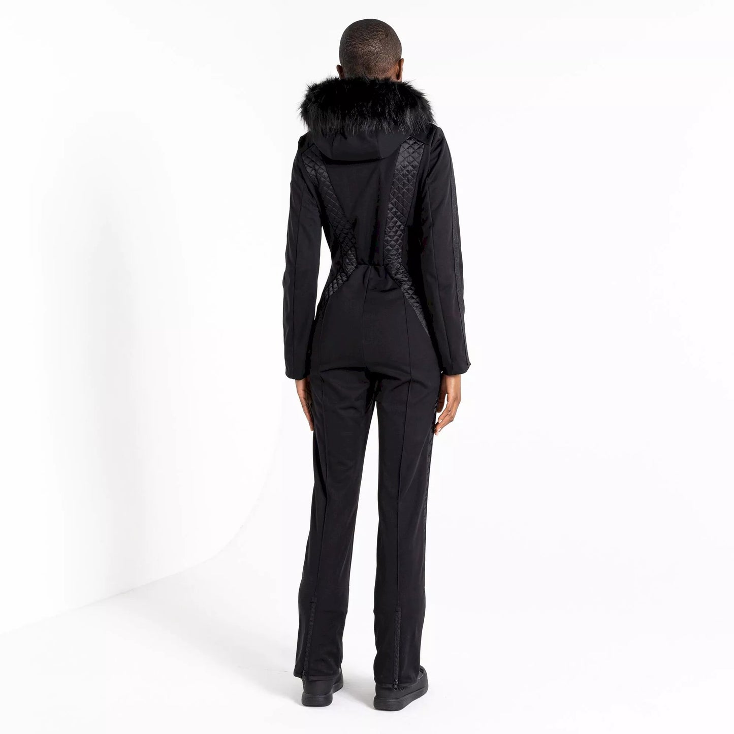 Black - Close up - Dare 2B Womens-Ladies Julien Macdonald Supermacy Snowsuit