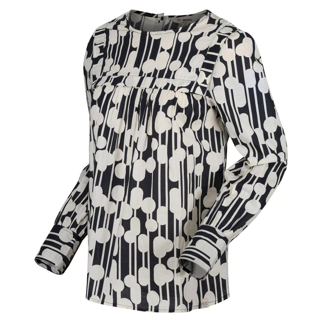 Black - Side - Regatta Womens-Ladies Orla Kiely Trees Blouse
