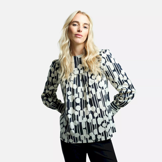 Black - Pack Shot - Regatta Womens-Ladies Orla Kiely Trees Blouse