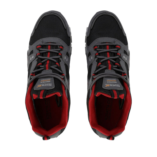 Granite-Rio Red - Lifestyle - Regatta Mens Vendeavour Waterproof Walking Shoes