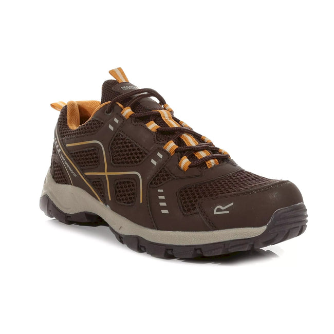 Peat-Gold Cumin - Front - Regatta Mens Vendeavour Waterproof Walking Shoes