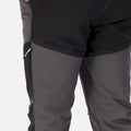 Dark Grey-Black - Close up - Regatta Mens Questra IV Hiking Trousers