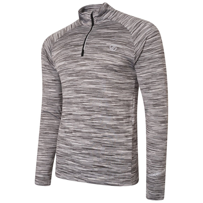 Ash Grey - Side - Dare 2B Mens Accelerate Space Dye Jersey Long-Sleeved T-Shirt