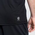 Black - Close up - Dare 2B Mens Accelerate Lightweight T-Shirt