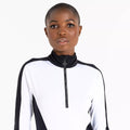 White-Black - Lifestyle - Dare 2B Womens-Ladies Julien Macdonald Excursive Contrast Half Zip Fleece Top