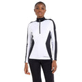 White-Black - Front - Dare 2B Womens-Ladies Julien Macdonald Excursive Contrast Half Zip Fleece Top