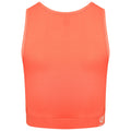 Neon Peach - Back - Dare 2B Womens-Ladies Fleur East Edit Move Logo High-Neck Sports Bra