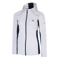 White-Moonlight Denim - Side - Dare 2B Womens-Ladies Convey II Hooded Core Stretch Midlayer