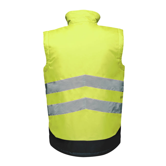 Yellow-Navy - Back - Regatta Mens Pro Hi-Vis Reflective Gilet