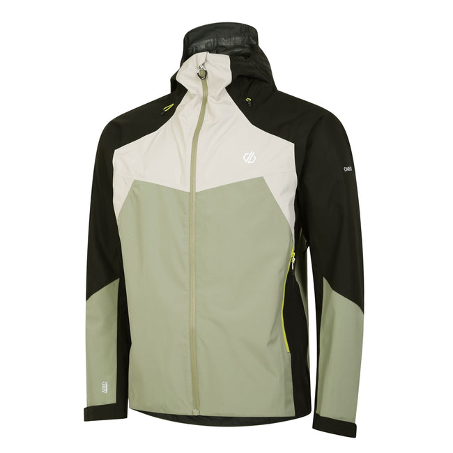 Oil Green-Pelican-Black - Front - Dare 2B Mens Cornice Waterproof Jacket