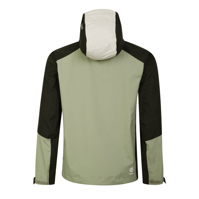 Oil Green-Pelican-Black - Back - Dare 2B Mens Cornice Waterproof Jacket