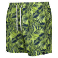 Sharp Green - Side - Regatta Mens Loras Palm Print Swim Shorts