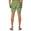 Sharp Green - Close up - Regatta Mens Loras Palm Print Swim Shorts