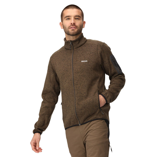 Crocodile - Close up - Regatta Mens Newhill Marl Full Zip Fleece Jacket