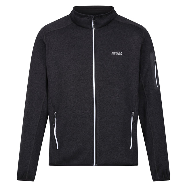 Ash - Front - Regatta Mens Newhill Marl Full Zip Fleece Jacket