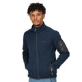 Blue Wing - Close up - Regatta Mens Newhill Marl Full Zip Fleece Jacket