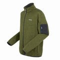 Nephrite Green - Side - Regatta Mens Newhill Marl Full Zip Fleece Jacket