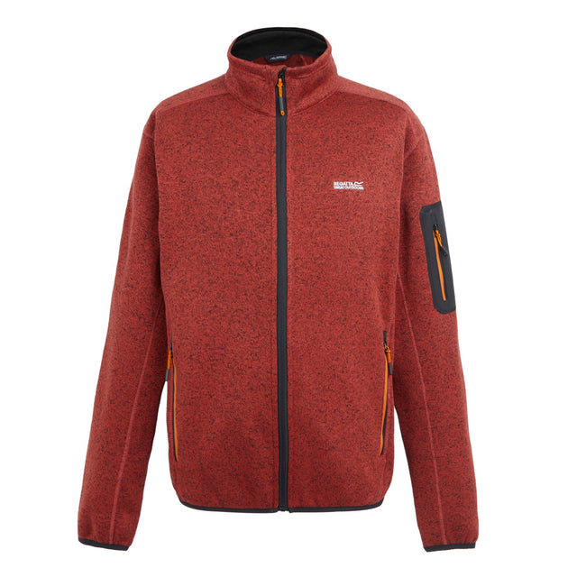Red Ochre - Front - Regatta Mens Newhill Marl Full Zip Fleece Jacket