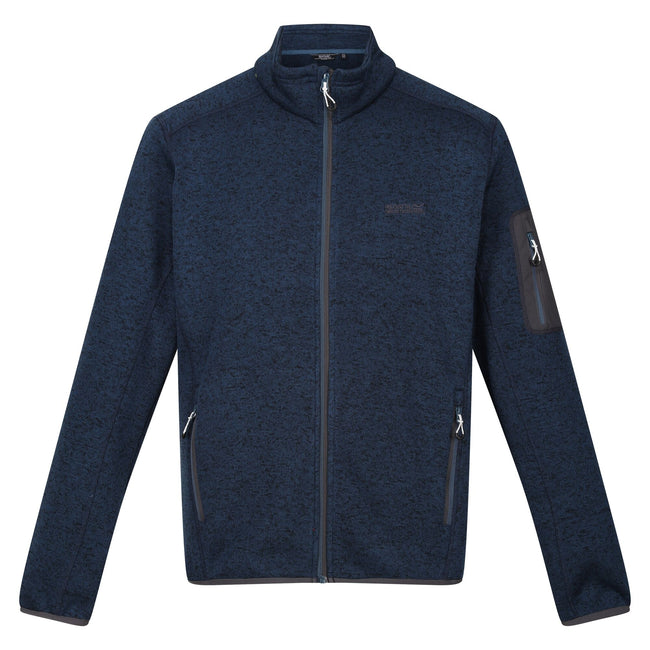 Blue Wing - Front - Regatta Mens Newhill Marl Full Zip Fleece Jacket