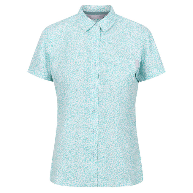 Bristol Blue - Front - Regatta Womens-Ladies Mindano VII Ditsy Print Short-Sleeved Blouse