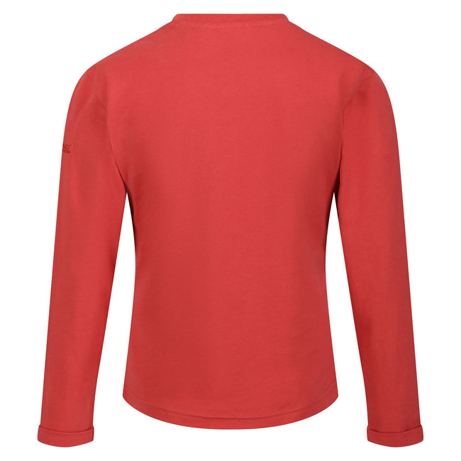 Mineral Red - Back - Regatta Childrens-Kids Wenbie III Good Vibes Club Long-Sleeved T-Shirt
