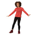 Mineral Red - Close up - Regatta Childrens-Kids Wenbie III Good Vibes Club Long-Sleeved T-Shirt