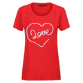 Miami Red - Front - Regatta Womens-Ladies Filandra VII Love T-Shirt