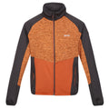 Orange Pepper-Burnt Copper - Front - Regatta Mens Coladane V Marl Full Zip Fleece Jacket