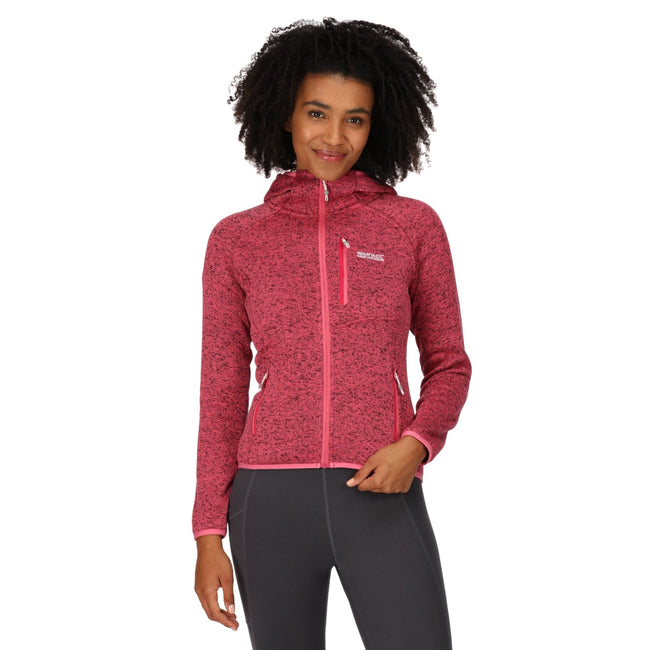 Fruit Dove - Close up - Regatta Womens-Ladies Newhill Marl Hooded Fleece Jacket
