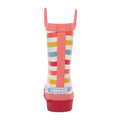 Multicoloured - Back - Regatta Childrens-Kids Minnow Striped Wellington Boots