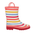 Multicoloured - Lifestyle - Regatta Childrens-Kids Minnow Striped Wellington Boots