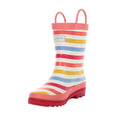 Multicoloured - Close up - Regatta Childrens-Kids Minnow Striped Wellington Boots