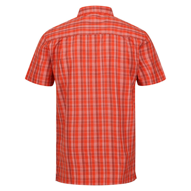 Rusty Orange - Back - Regatta Mens Kalambo VII Quick Dry Short-Sleeved Shirt