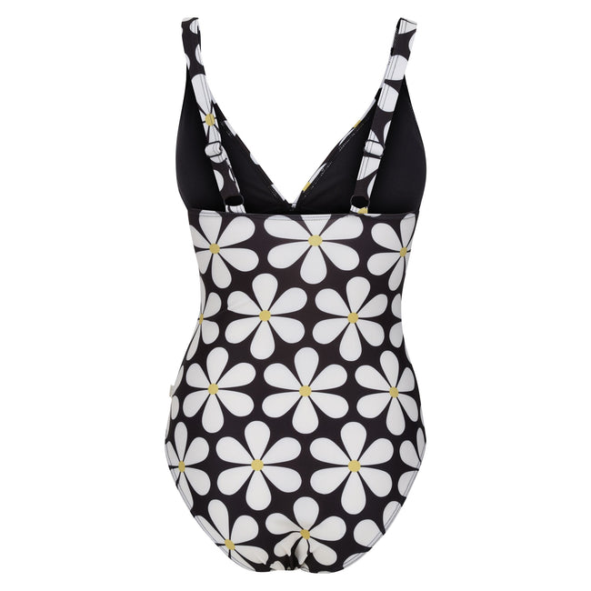 Black - Back - Regatta Womens-Ladies Orla Kiely Daisy One Piece Swimsuit