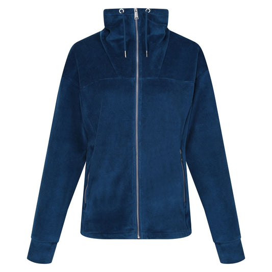 Blue Opal - Front - Regatta Womens-Ladies Velour Full Zip Fleece Jacket
