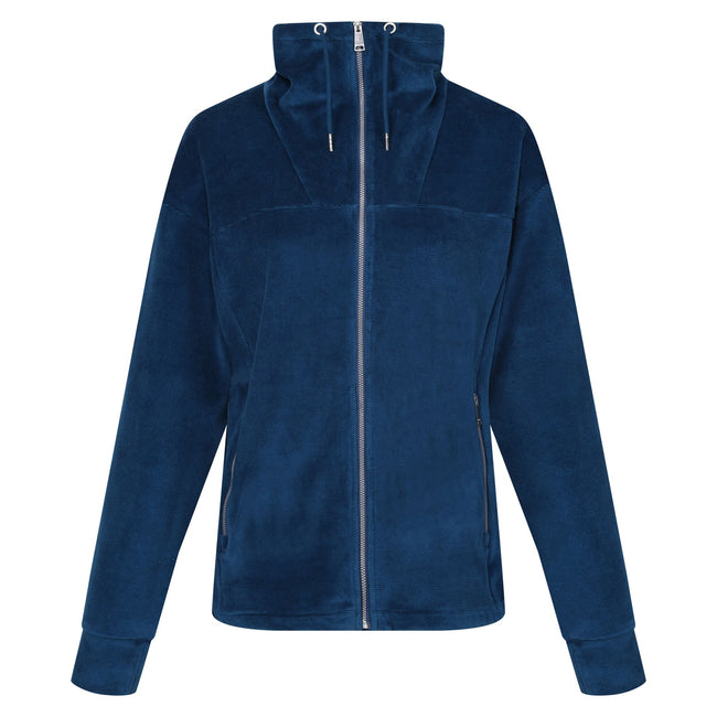 Blue Opal - Front - Regatta Womens-Ladies Velour Full Zip Fleece Jacket