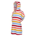 Multicoloured - Side - Regatta Childrens-Kids Bernessa Striped Towelling Poncho