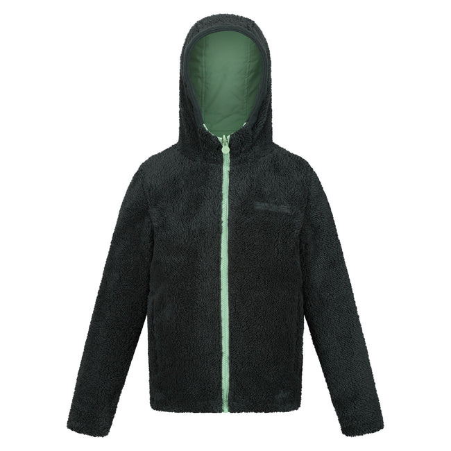 Quiet Green-Darkest Spruce - Lifestyle - Regatta Childrens-Kids Kyrell Plain Reversible Jacket