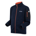 Midnight-Tangerine Tango - Side - Regatta Childrens-Kids Newhill Fleece Jacket