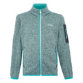 Icy Morn-Turquoise - Front - Regatta Childrens-Kids Newhill Fleece Jacket