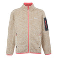 Light Vanilla-Peach Bloom - Front - Regatta Childrens-Kids Newhill Fleece Jacket