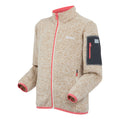 Light Vanilla-Peach Bloom - Side - Regatta Childrens-Kids Newhill Fleece Jacket