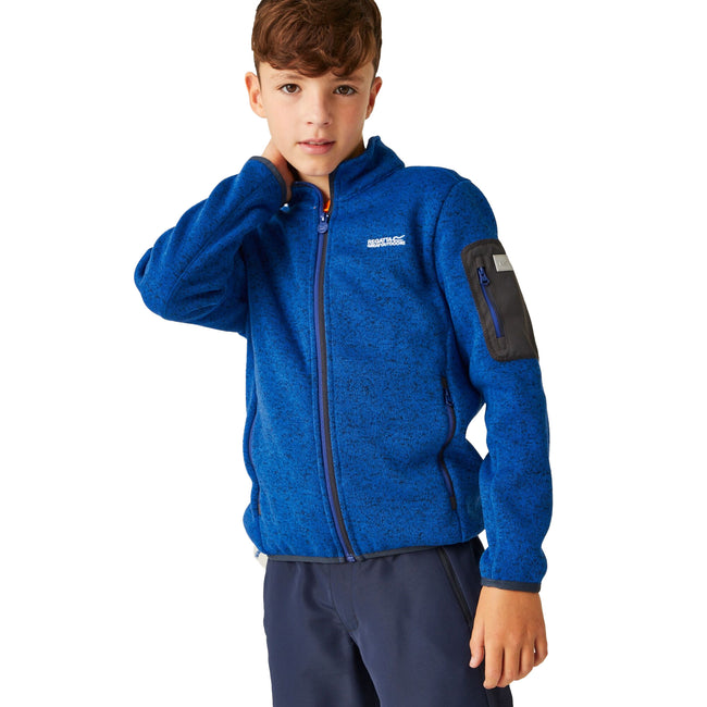 Oxford Blue-New Royal - Side - Regatta Childrens-Kids Newhill Fleece Jacket